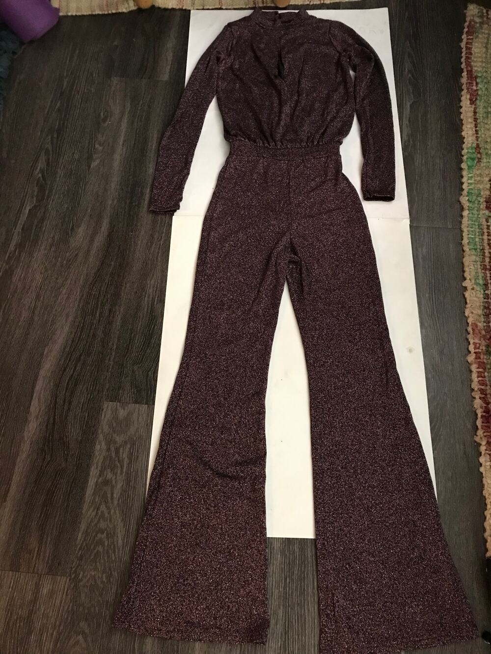 PrettyLittleThing Pink Sequin Keyhole Front Long Sleeve Jumpsuit Barbie Party